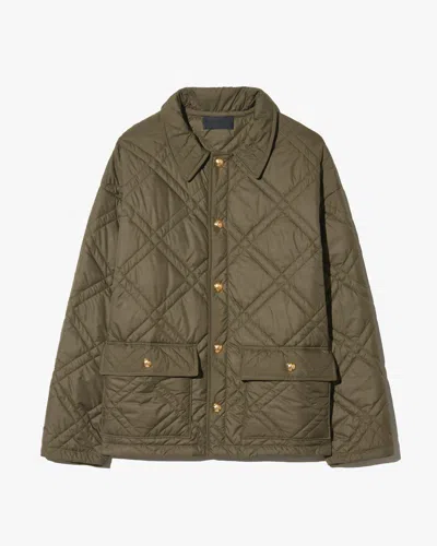 Nili Lotan Helah Quilted Parka In Green