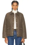 Nili Lotan Helah Quilted Shell Jacket In Green