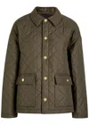 Nili Lotan Helah Quilted Shell Jacket In Green