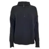 Nili Lotan Hester Half-zipped Sweater In Black Cashmere In Black