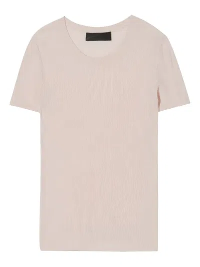 NILI LOTAN HETTIE RIBBED CREW-NECK T-SHIRT
