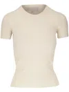 Nili Lotan Hettie Ribbed Silk T-shirt In Neutral