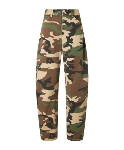 Nili Lotan High Waist Loose Fit Casual Cotton Pants In Multi