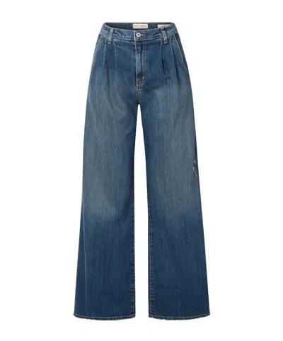 Nili Lotan High-waisted Wide-leg Jeans In Blue