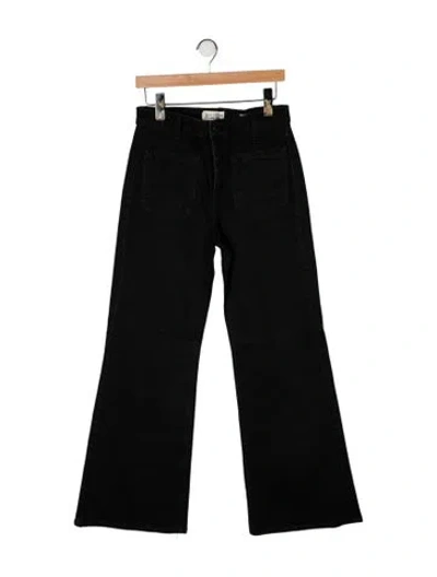 Pre-owned Nili Lotan High-rise Flared Jeans In Black