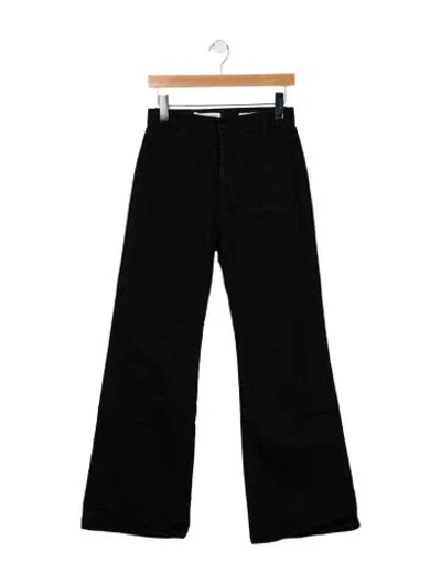 Pre-owned Nili Lotan High-rise Flared Jeans In Black