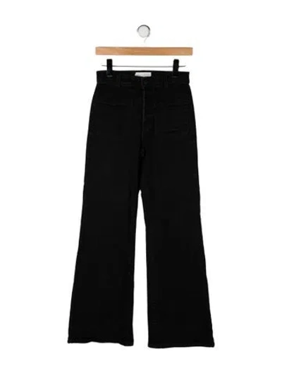 Pre-owned Nili Lotan High-rise Flared Jeans In Black