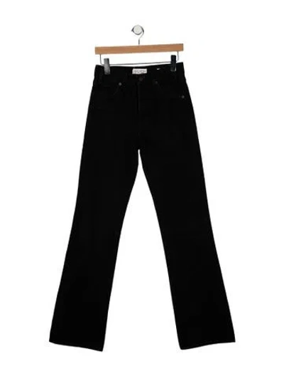 Pre-owned Nili Lotan High-rise Flared Jeans In Black