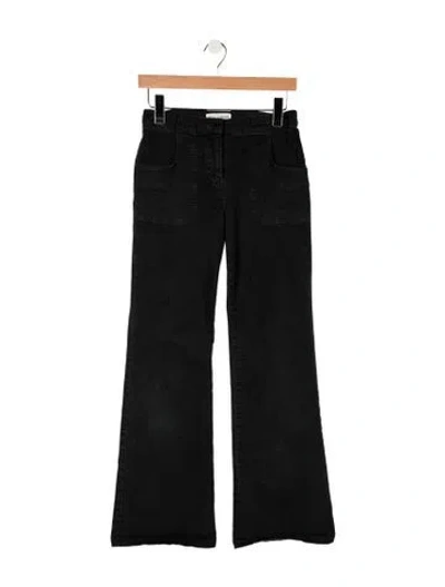 Pre-owned Nili Lotan High-rise Flared Jeans In Black