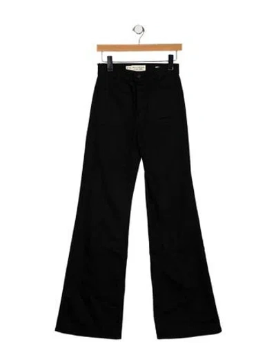 Pre-owned Nili Lotan High-rise Flared Jeans In Black