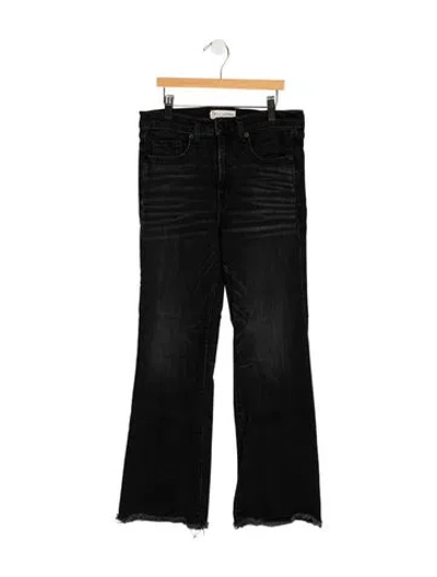 Pre-owned Nili Lotan High-rise Flared Jeans In Black