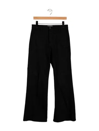 Pre-owned Nili Lotan High-rise Flared Jeans In Black