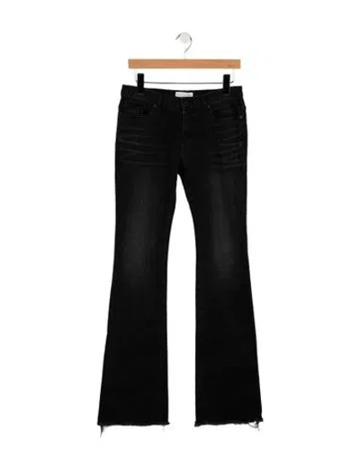 Pre-owned Nili Lotan High-rise Flared Jeans In Black