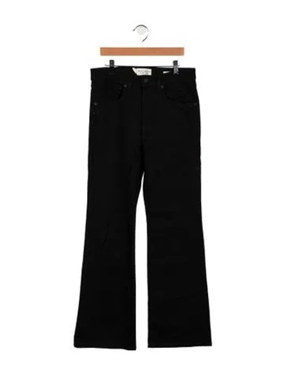Pre-owned Nili Lotan High-rise Flared Jeans In Black