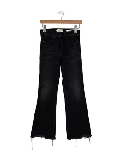 Pre-owned Nili Lotan High-rise Flared Jeans In Black