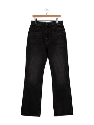 Pre-owned Nili Lotan High-rise Flared Jeans In Black