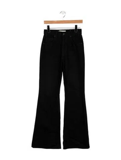 Pre-owned Nili Lotan High-rise Flared Jeans In Black