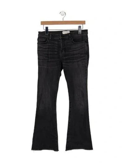 Pre-owned Nili Lotan High-rise Flared Jeans In Black