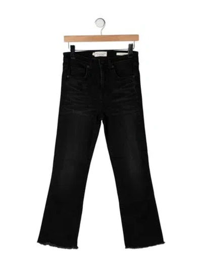 Pre-owned Nili Lotan High-rise Flared Jeans In Black