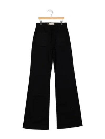 Pre-owned Nili Lotan High-rise Flared Jeans In Black