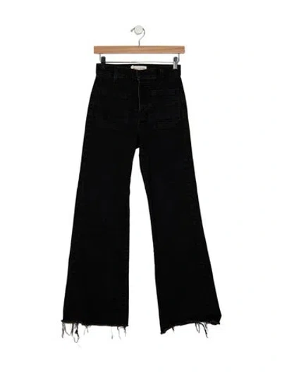 Pre-owned Nili Lotan High-rise Flared Jeans In Black