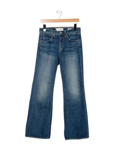 Pre-owned Nili Lotan High-rise Flared Jeans In Blue