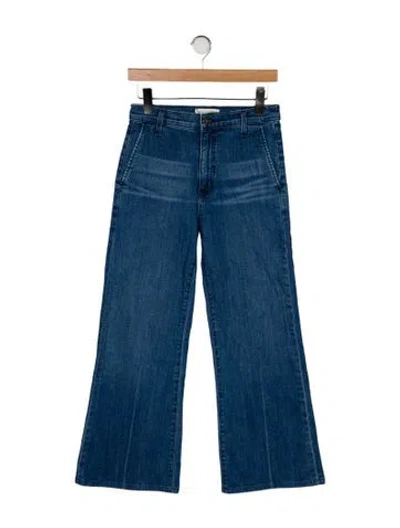 Pre-owned Nili Lotan High-rise Flared Jeans In Blue