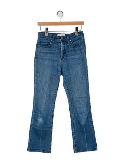 Pre-owned Nili Lotan High-rise Flared Jeans In Blue