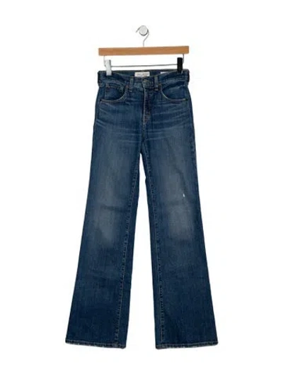 Pre-owned Nili Lotan High-rise Flared Jeans In Blue