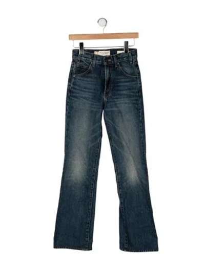 Pre-owned Nili Lotan High-rise Flared Jeans In Blue