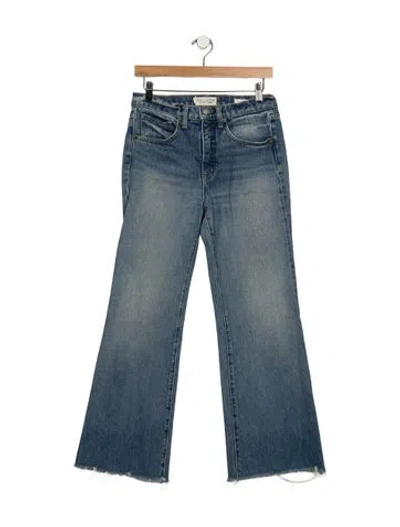 Pre-owned Nili Lotan High-rise Flared Jeans In Blue
