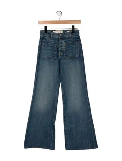 Pre-owned Nili Lotan High-rise Flared Jeans In Blue