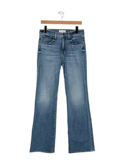 Pre-owned Nili Lotan High-rise Flared Jeans In Blue