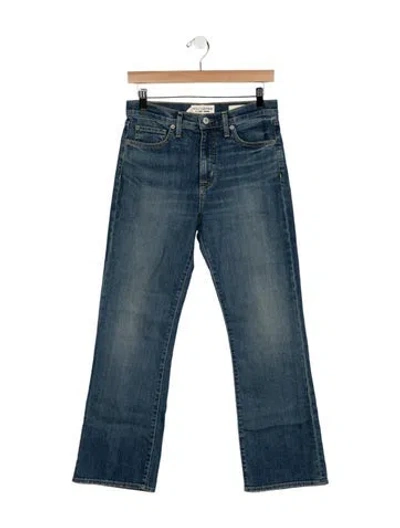 Pre-owned Nili Lotan High-rise Flared Jeans In Blue