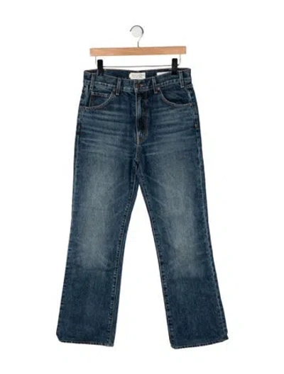 Pre-owned Nili Lotan High-rise Flared Jeans In Blue