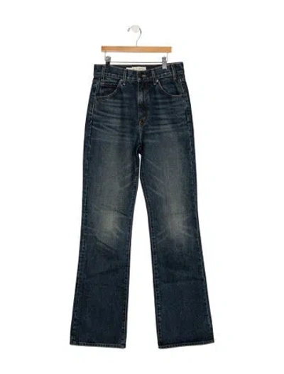 Pre-owned Nili Lotan High-rise Flared Jeans In Blue
