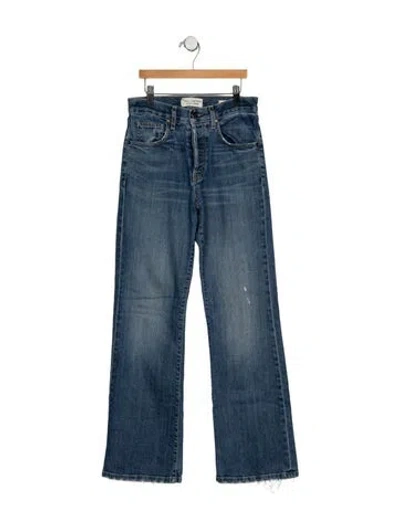 Pre-owned Nili Lotan High-rise Flared Jeans In Blue
