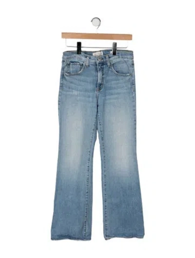 Pre-owned Nili Lotan High-rise Flared Jeans In Blue