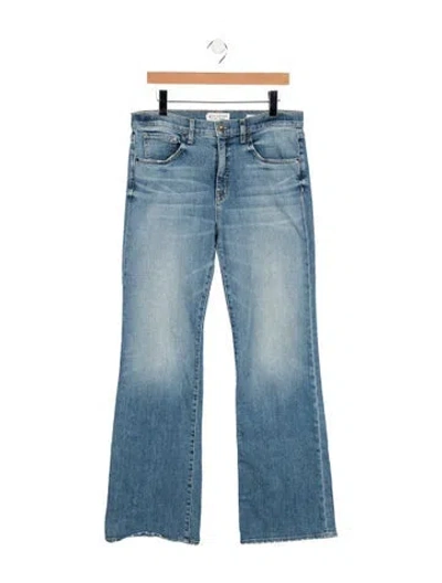 Pre-owned Nili Lotan High-rise Flared Jeans In Blue