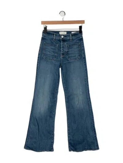 Pre-owned Nili Lotan High-rise Flared Jeans In Blue