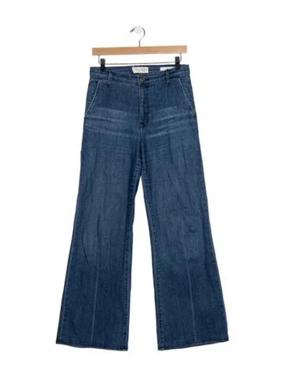 Pre-owned Nili Lotan High-rise Flared Jeans In Blue