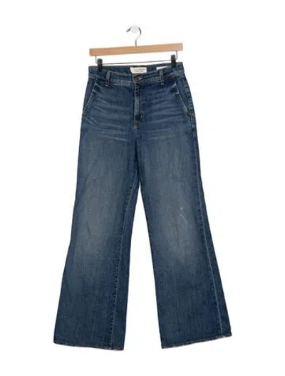 Pre-owned Nili Lotan High-rise Flared Jeans In Blue
