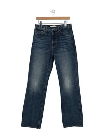 Pre-owned Nili Lotan High-rise Flared Jeans In Blue