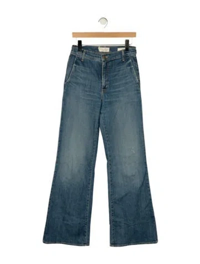 Pre-owned Nili Lotan High-rise Flared Jeans In Blue