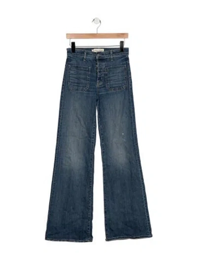 Pre-owned Nili Lotan High-rise Flared Jeans In Blue