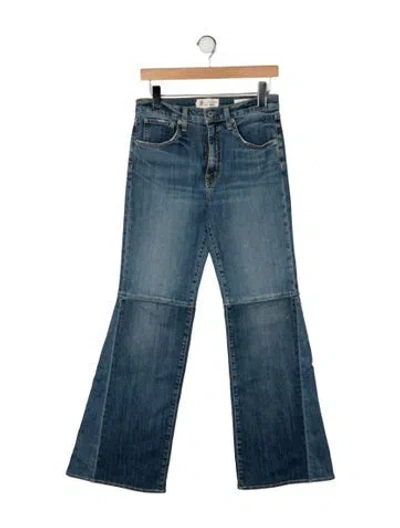 Pre-owned Nili Lotan High-rise Flared Jeans In Blue