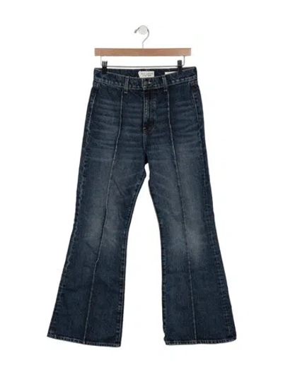 Pre-owned Nili Lotan High-rise Flared Jeans In Blue
