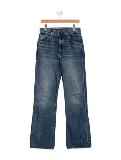 Pre-owned Nili Lotan High-rise Flared Jeans In Blue