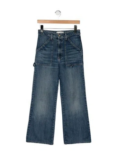 Pre-owned Nili Lotan High-rise Flared Jeans In Blue