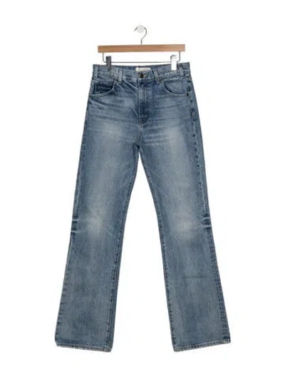 Pre-owned Nili Lotan High-rise Flared Jeans In Blue